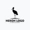 Simple heron logo concept vector art