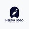 Simple heron logo concept vector art