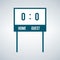 Simple Home and guest scoreboard icon. vector illustration isolated on modern background.