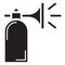 Simple Horn Trumpet Related Vector Flat Icon. Glyph Style. 128x128 Pixel.