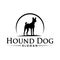 Simple hunting dog logo design