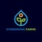 Simple hydroponic farm line logo vector concept
