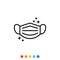 Simple Hygiene mask Thin line icon, Vector