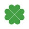 Simple icon clover leaf, four leaf clover vector illustration