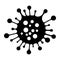 A simple icon depicting a virus. Vector