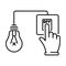 A simple icon icon for saving electricity, turning off electricity