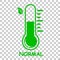Simple icon, Liquid Thermometer, normal at transparent effect background