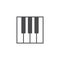 Simple icon of piano