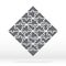 Simple icon polygonal puzzle in gray. Simple icon polygonal puzzle of thirty two elements on gray background.  Rhombus.
