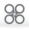 Simple icon puzzle in gray. Simple icon puzzle of the four elements on gray background your web site design, logo, app, UI