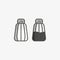 Simple icon of salt cellar and pepper pot