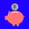 Simple ICon, Saving money at pig bank