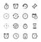 Simple Icon set related to Time