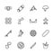 Simple icon set skateboarding and youth sport. Contains such symbols skateboard, wheels, extreme sports, injuries