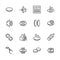 Simple icon set vision, eyesight, ophthalmology and eyes care concept. Contains such symbols contact lenses, vision