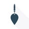 Simple icon trowel with long shadow.