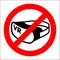 Simple icon virtual reality glasses prohibitory sign