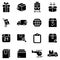 Simple icons related to shipping and logistics.