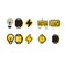 simple icons for watches, lights, keyboards, power, icon tsuitable for use in a mobile application