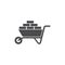 Simple illustration of bricklayer cart