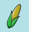 Simple illustration of delicious and beautiful corn.