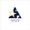simple Illustration logo triangle star pyramid for symbol company