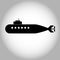 Simple illustration of military submarine