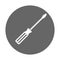 Simple illustration of slotted common blade screwdriver flat for apps and websites