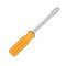 Simple illustration of slotted common blade screwdriver flat for apps and websites