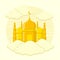 Simple Illustration of Yellow Mosque