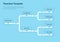 Simple infographic for flowchart template with place for your content - blue version