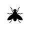 Simple Insect fly icon isolated on white background