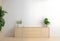 simple interior furniture decoration with copy space mockup ai generated