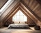 A simple and inviting loft bedroom model. AI Generative