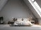 A simple and inviting loft bedroom model. AI Generative