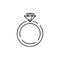 Simple Jewelry Related Vector Line Icon. Earrings, Body Cross, Engagement Ring and more. Gold, diamond, luxury, fashion