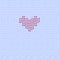 Simple knitted heart on blue and white doodle knitted geometric seamless pattern, vector for valentine`s day cards and