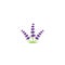 simple lavender flower free icon vector logo