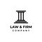 Simple law and firm pillar logo design