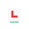 Simple learner driver plate icon