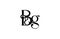 Simple letter B&G monogram stylish type design logo