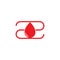 Simple letter z drop water blood donor logo vector