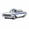 Simple Line Art Of Police Car On White Background