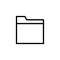 A simple line Blank Folder Icon design