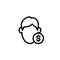 A simple line Man Finance Profile Icon