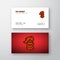 Simple Line Style Knight Helmet Abstract Vector Logo and Business Card Template. Warrior Head Sillhouette with Modern