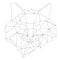 Simple line vector polygone art of cat