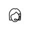 A simple line Woman Operator Icon design