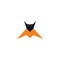 Simple little flying bat icon