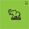 the simple logo concept elphant for animal icon